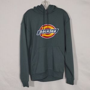 NWT Dickies Lincoln Green Logo Fleece Hoodie Mens Size Small Water Repellent